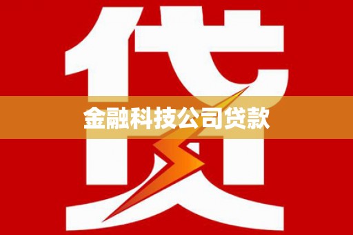灵川金融科技公司贷款