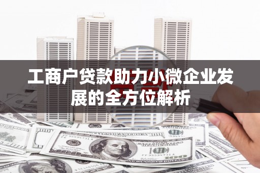 灵川工商户贷款助力小微企业发展的全方位解析