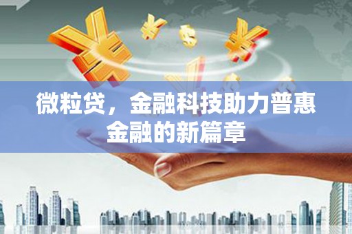 灵川微粒贷，金融科技助力普惠金融的新篇章