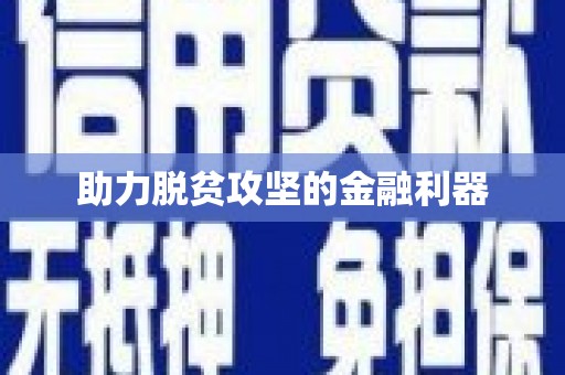 灵川助力脱贫攻坚的金融利器
